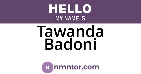 Tawanda Badoni