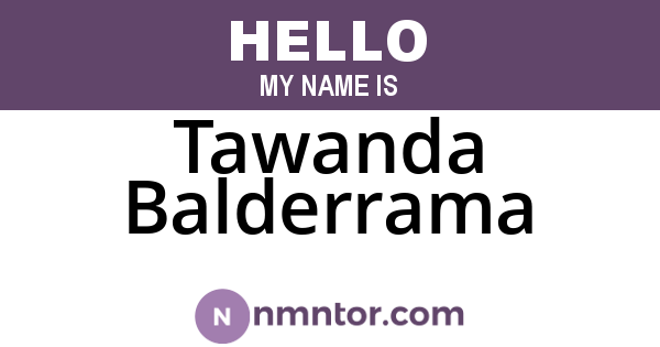 Tawanda Balderrama