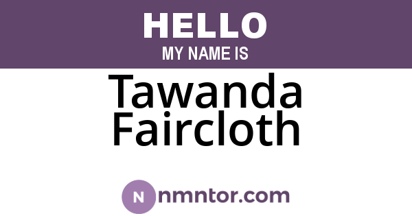 Tawanda Faircloth