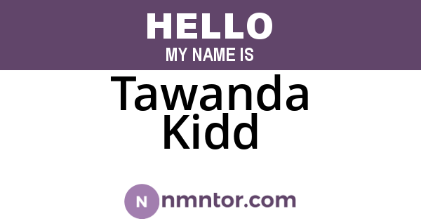 Tawanda Kidd