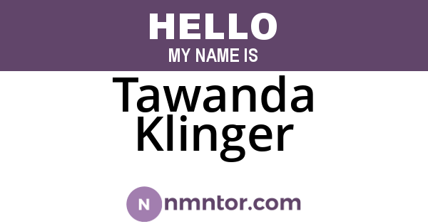 Tawanda Klinger