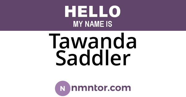 Tawanda Saddler