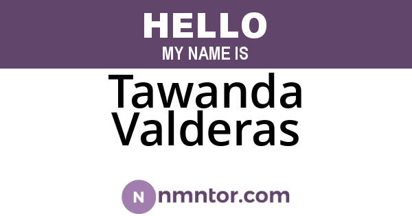 Tawanda Valderas