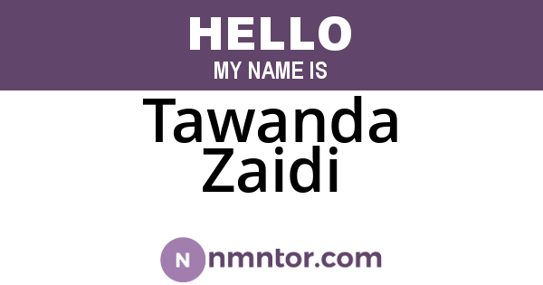 Tawanda Zaidi