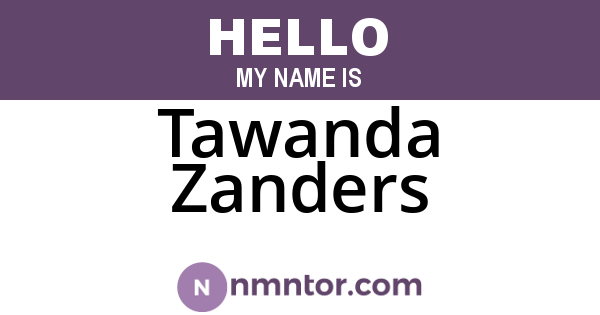 Tawanda Zanders