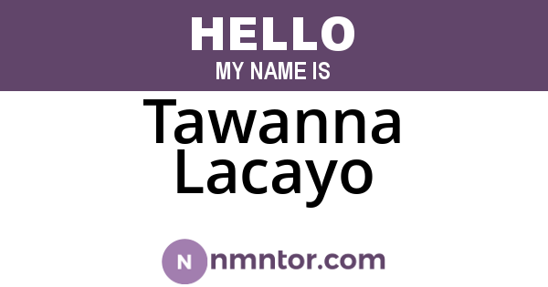 Tawanna Lacayo