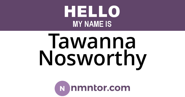 Tawanna Nosworthy