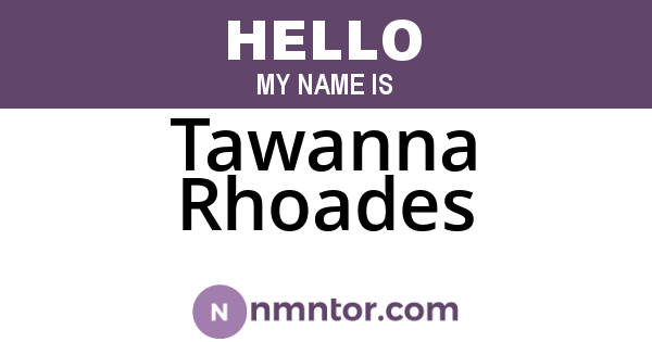 Tawanna Rhoades