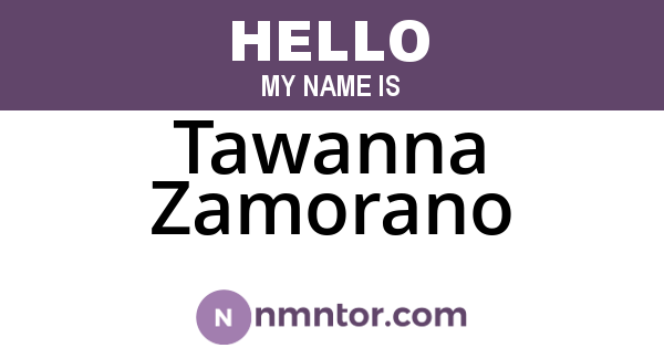 Tawanna Zamorano