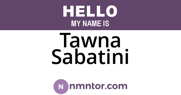 Tawna Sabatini