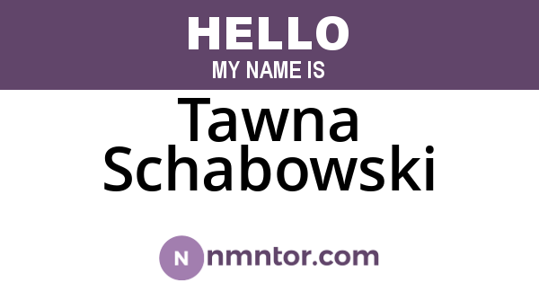 Tawna Schabowski