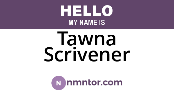 Tawna Scrivener