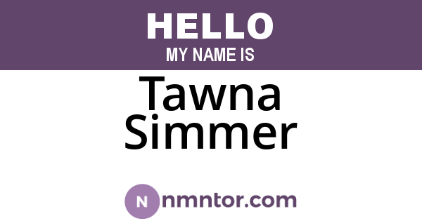 Tawna Simmer