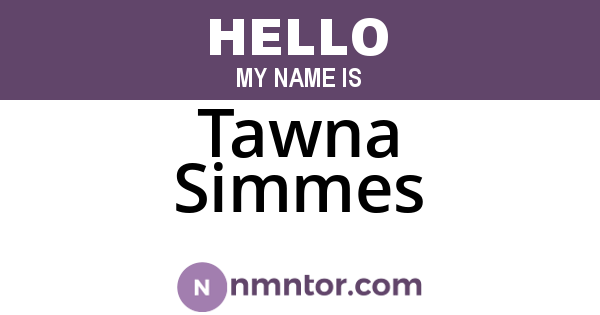 Tawna Simmes