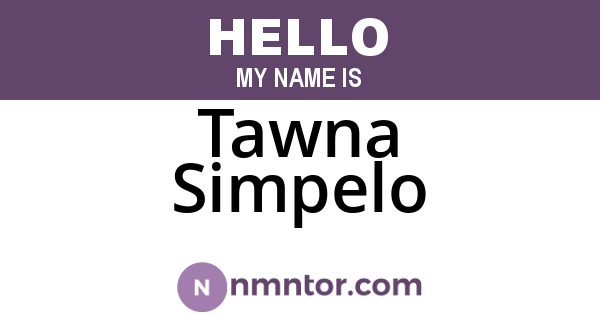 Tawna Simpelo