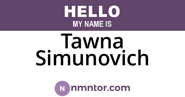 Tawna Simunovich
