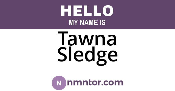 Tawna Sledge