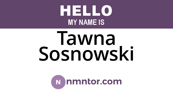 Tawna Sosnowski