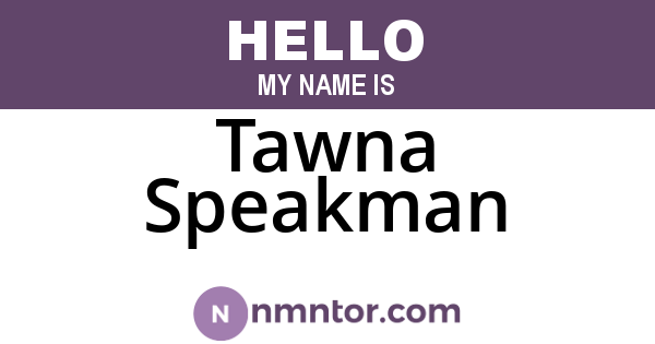 Tawna Speakman
