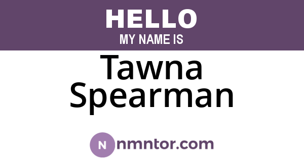 Tawna Spearman