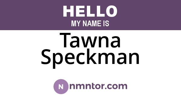 Tawna Speckman
