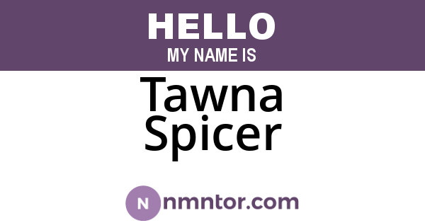 Tawna Spicer