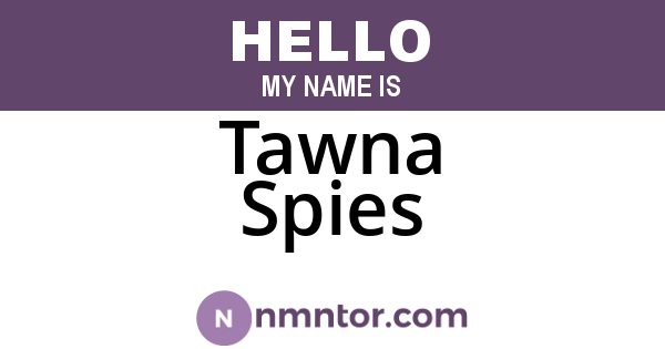 Tawna Spies
