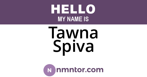 Tawna Spiva