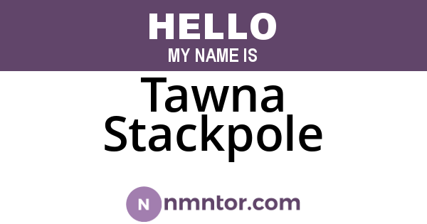 Tawna Stackpole