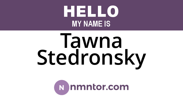 Tawna Stedronsky
