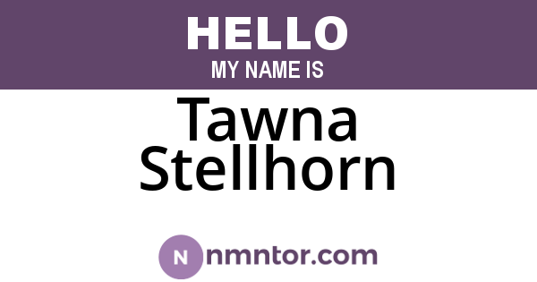 Tawna Stellhorn