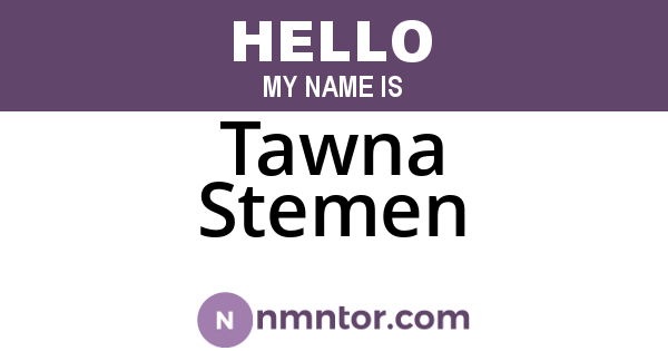 Tawna Stemen