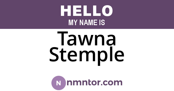 Tawna Stemple