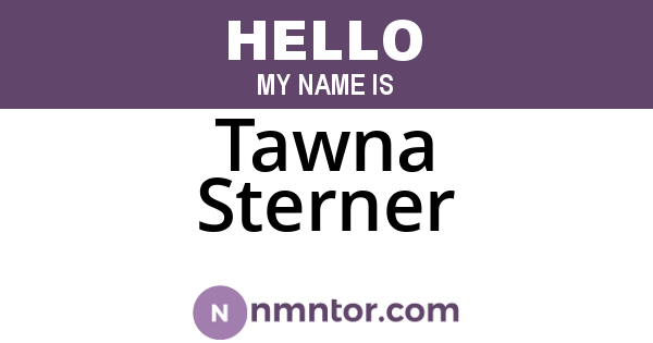 Tawna Sterner