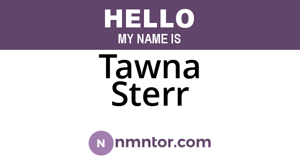 Tawna Sterr