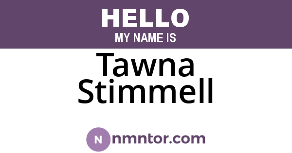 Tawna Stimmell