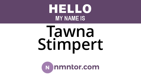 Tawna Stimpert