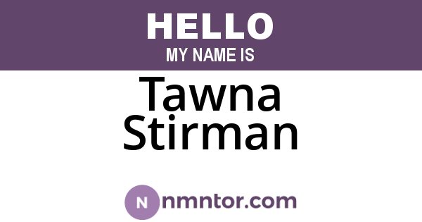 Tawna Stirman