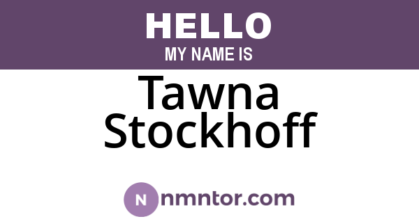 Tawna Stockhoff