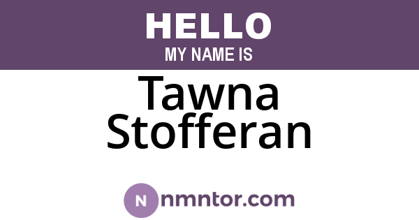 Tawna Stofferan