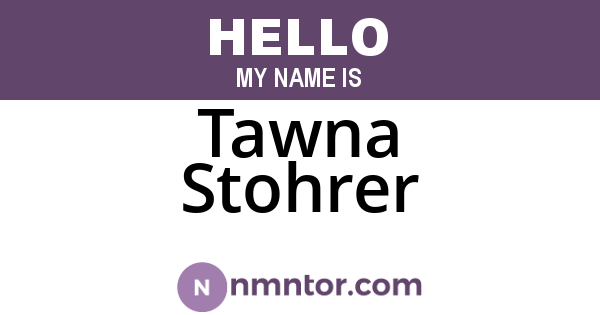 Tawna Stohrer