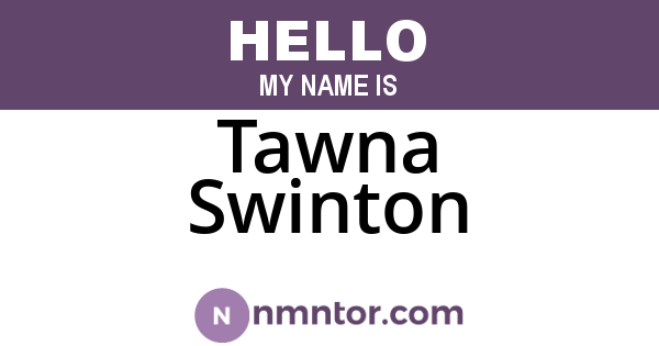 Tawna Swinton