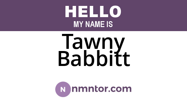 Tawny Babbitt