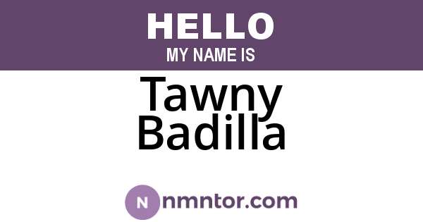 Tawny Badilla