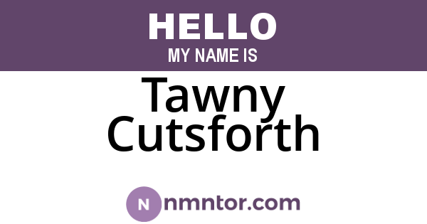 Tawny Cutsforth