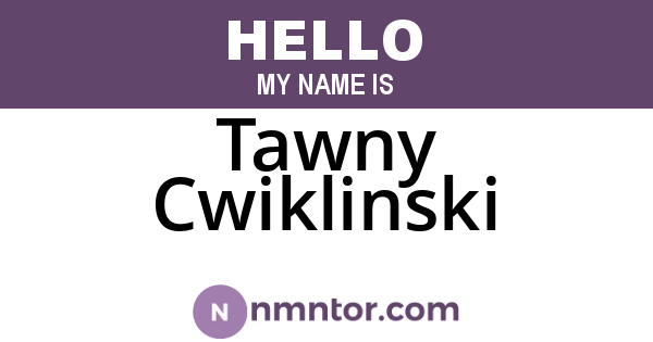 Tawny Cwiklinski