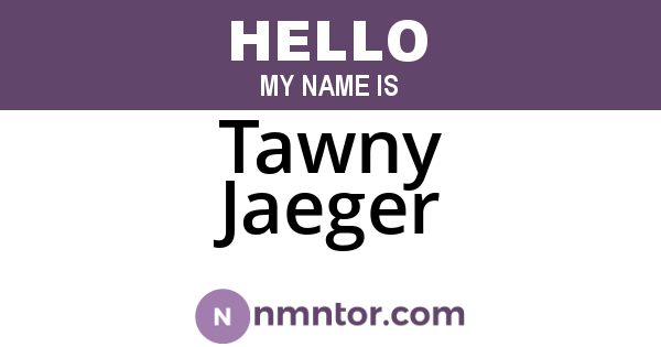 Tawny Jaeger