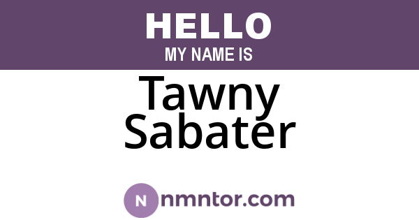 Tawny Sabater