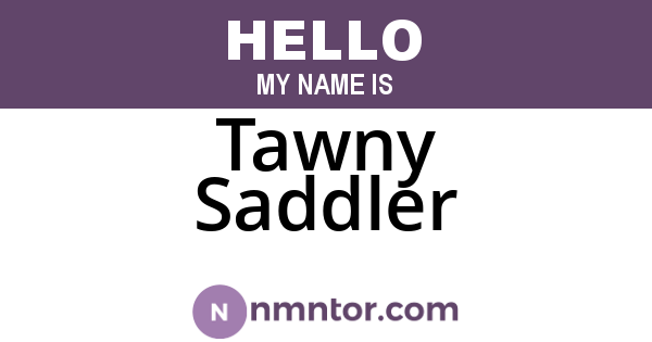 Tawny Saddler