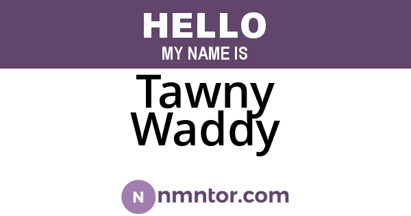 Tawny Waddy